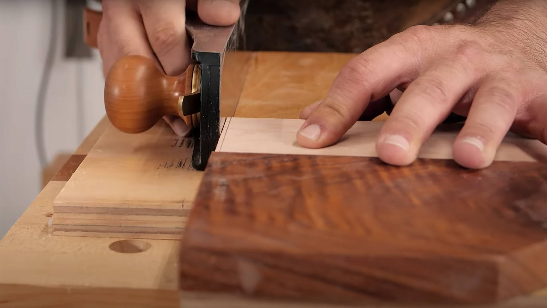 Using a shooting board for woodworking
