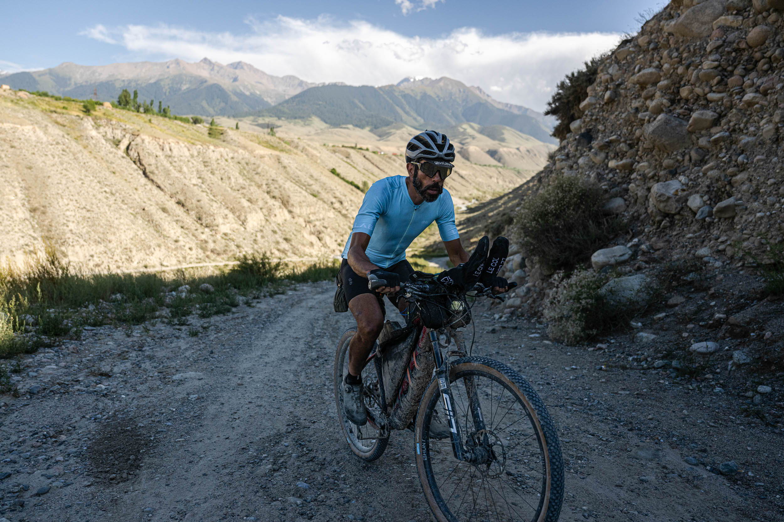 Sofiane Sehili riding in the mountains