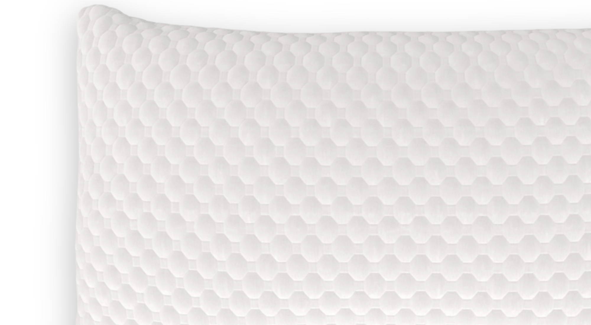A close up of the CBD and Copper Pillow with a soft white quilted cover.  