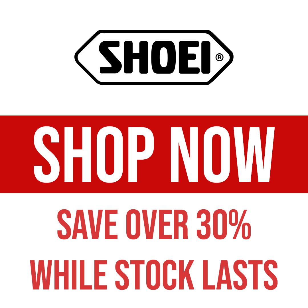 Save over 30% on Shoei Helmets