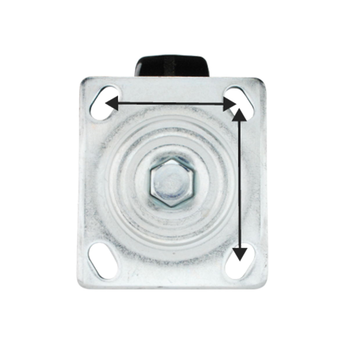 Shop plate casters that have a 2-5/8 inch x 3-5/8 inch by 3 inch x 3 inch bolt hole pattern. Up to 2,000 lbs of capacity.