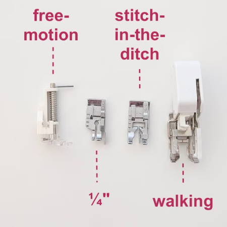Presser feet for quilting 