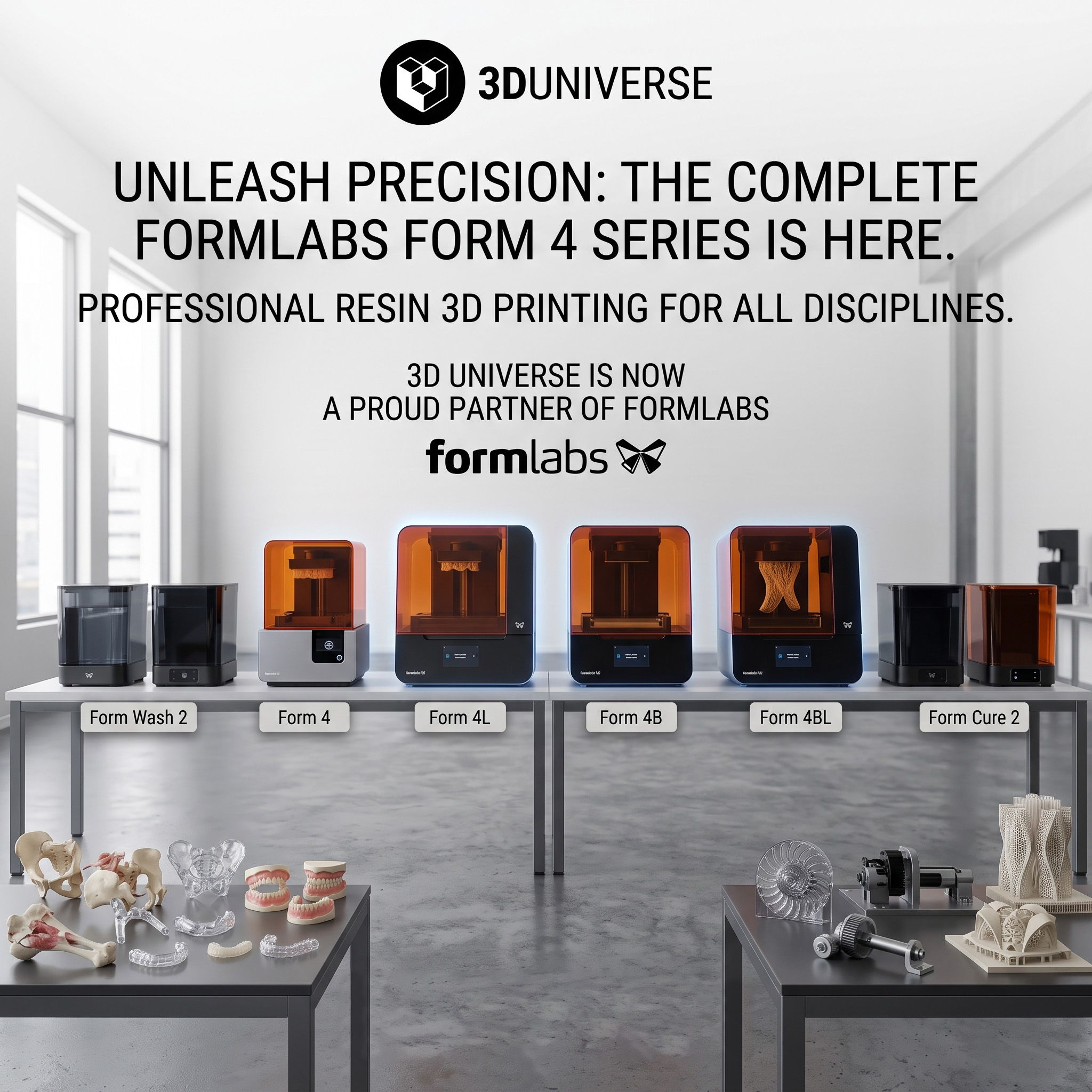 Professional SLA resin 3D printers from Formlabs