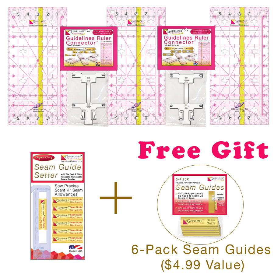 3-Ruler Perfect4Pattern Set by Guidelines4Quilting