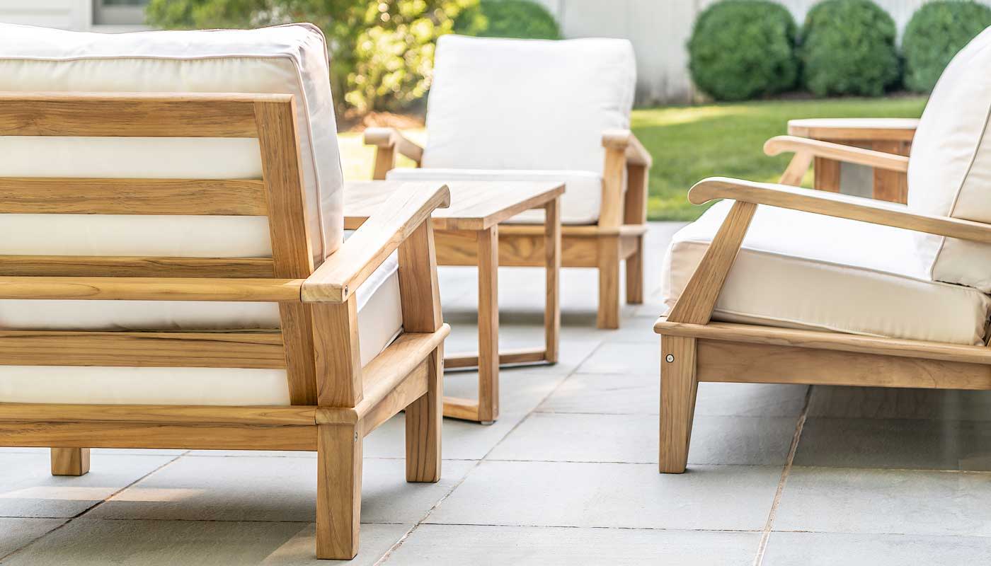 Outdoor Cushion for Back of Teak Recliner Chairs with Sunbrella