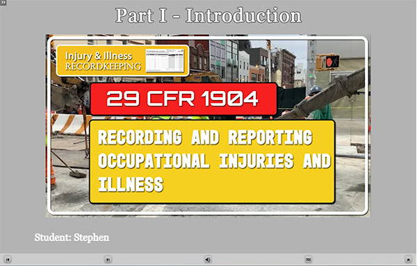 OSHA Injury and Illness Recordkeeping E-Learning Module