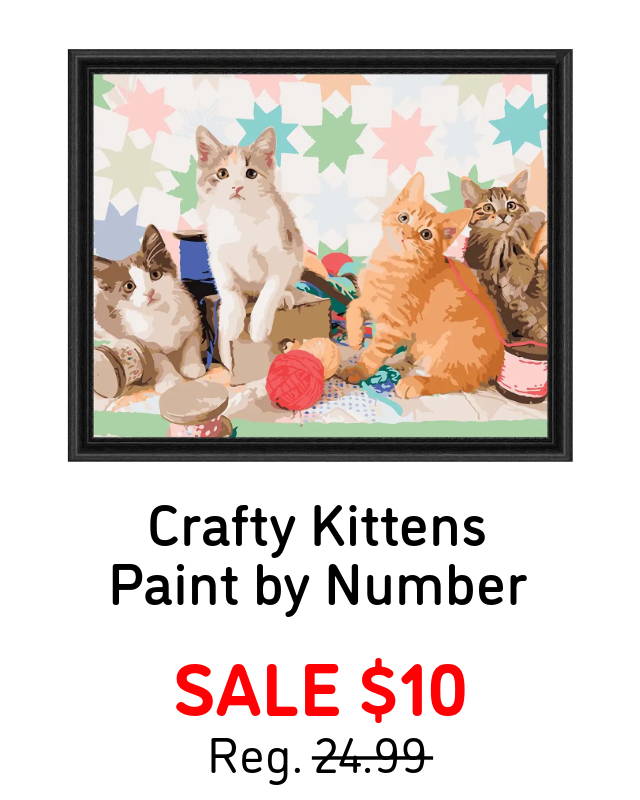 Crafty Kittens Paint by Number (shown in image).