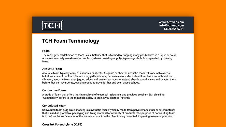 TCH foam terminology