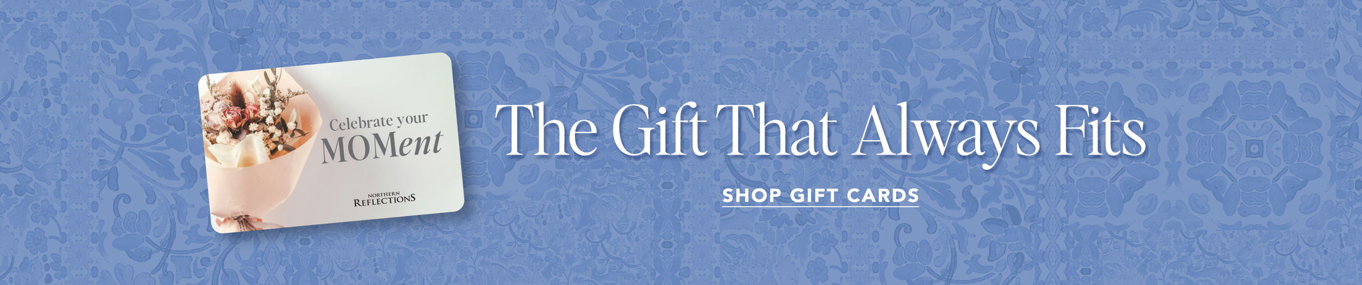 Gift card advertisement with the text 