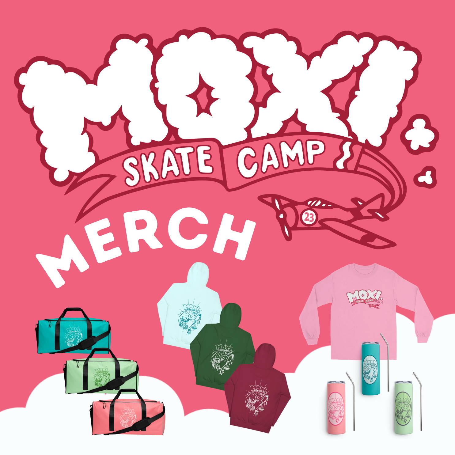 links to moxi skate camp merch