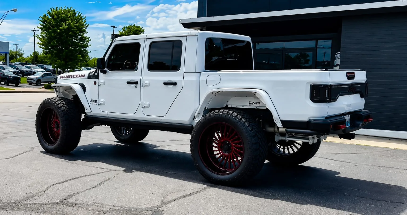 Patrick's 2024 Jeep Gladiator with Spare Tire Delete Kit train horn install exterior photo 1