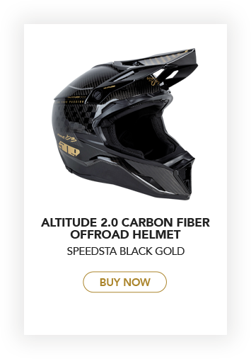Altitude 2.0 Carbon Fiber Offroad Helmet in Speedsta Black Gold