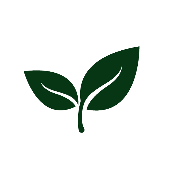 An icon of a circle with a plant in the middle to indicate ethically sourced products.