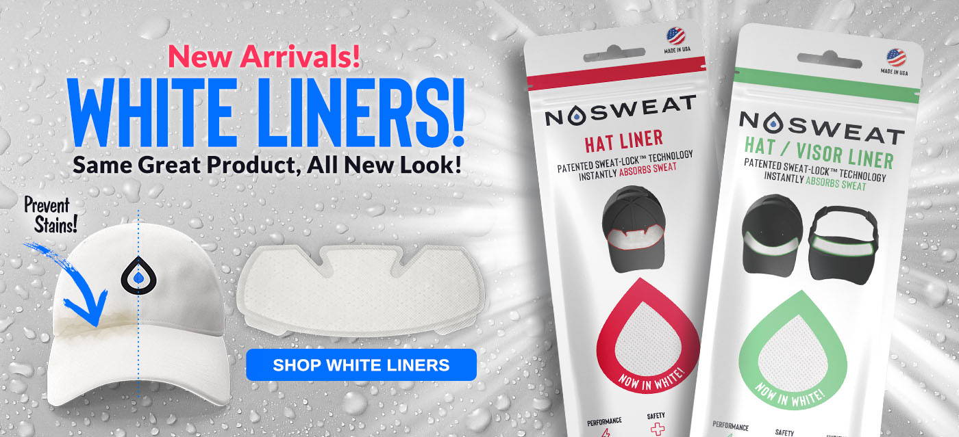 All New White Sweat Hat Liners