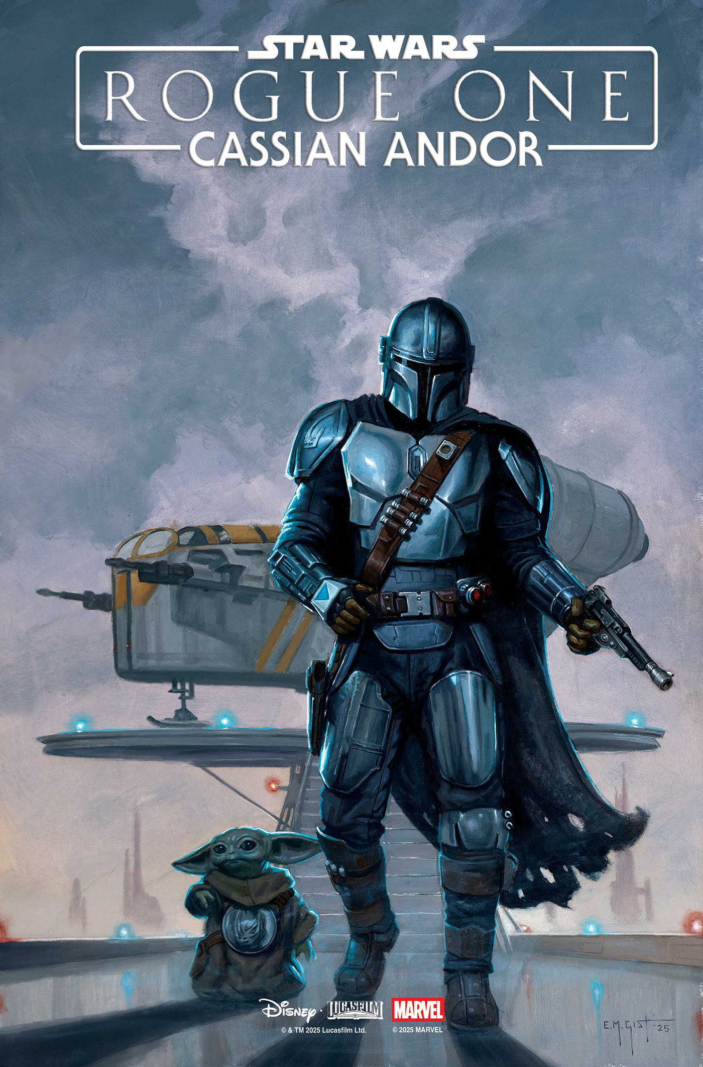 Star Wars Rogue One comic cover featuring Cassian Andor and a creature.