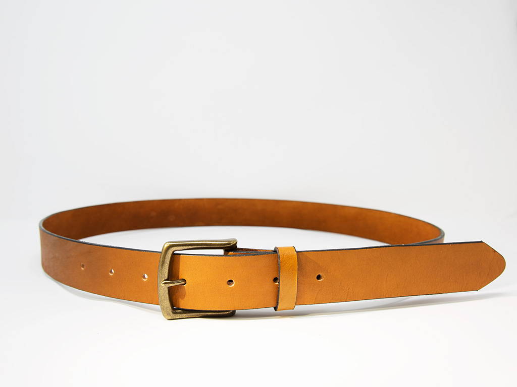brown leather belt - gift idea for men