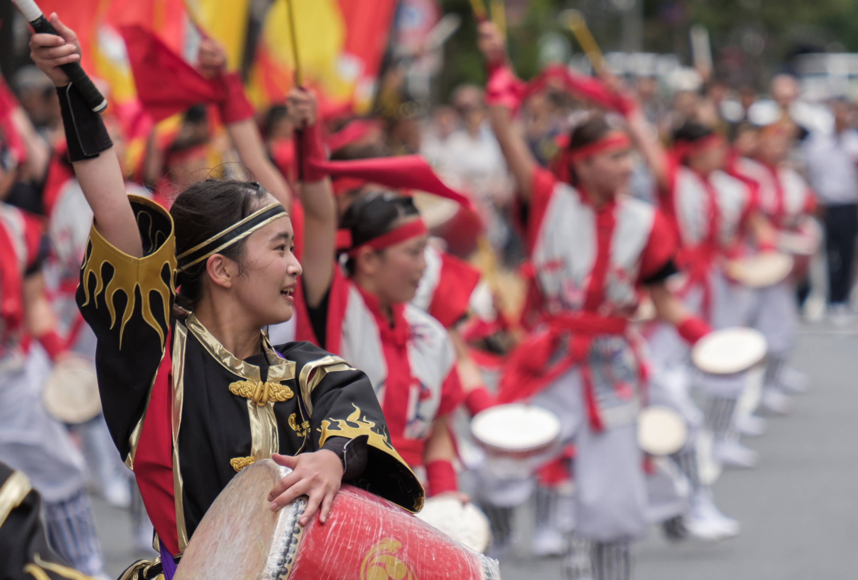 Performers at Shinjuku Eisa Festival