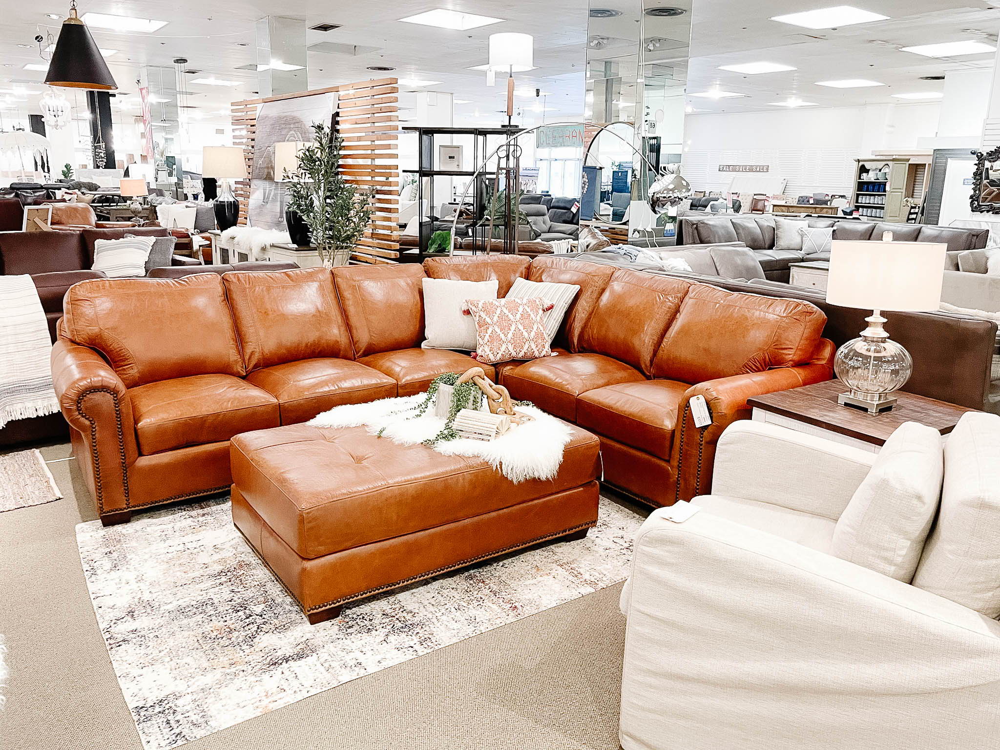 calgary leather sectional