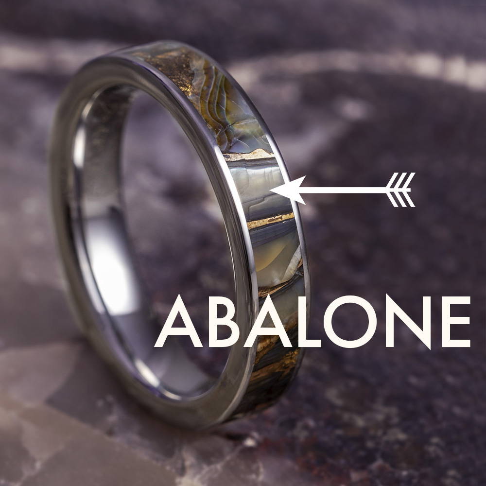 Abalone wedding band