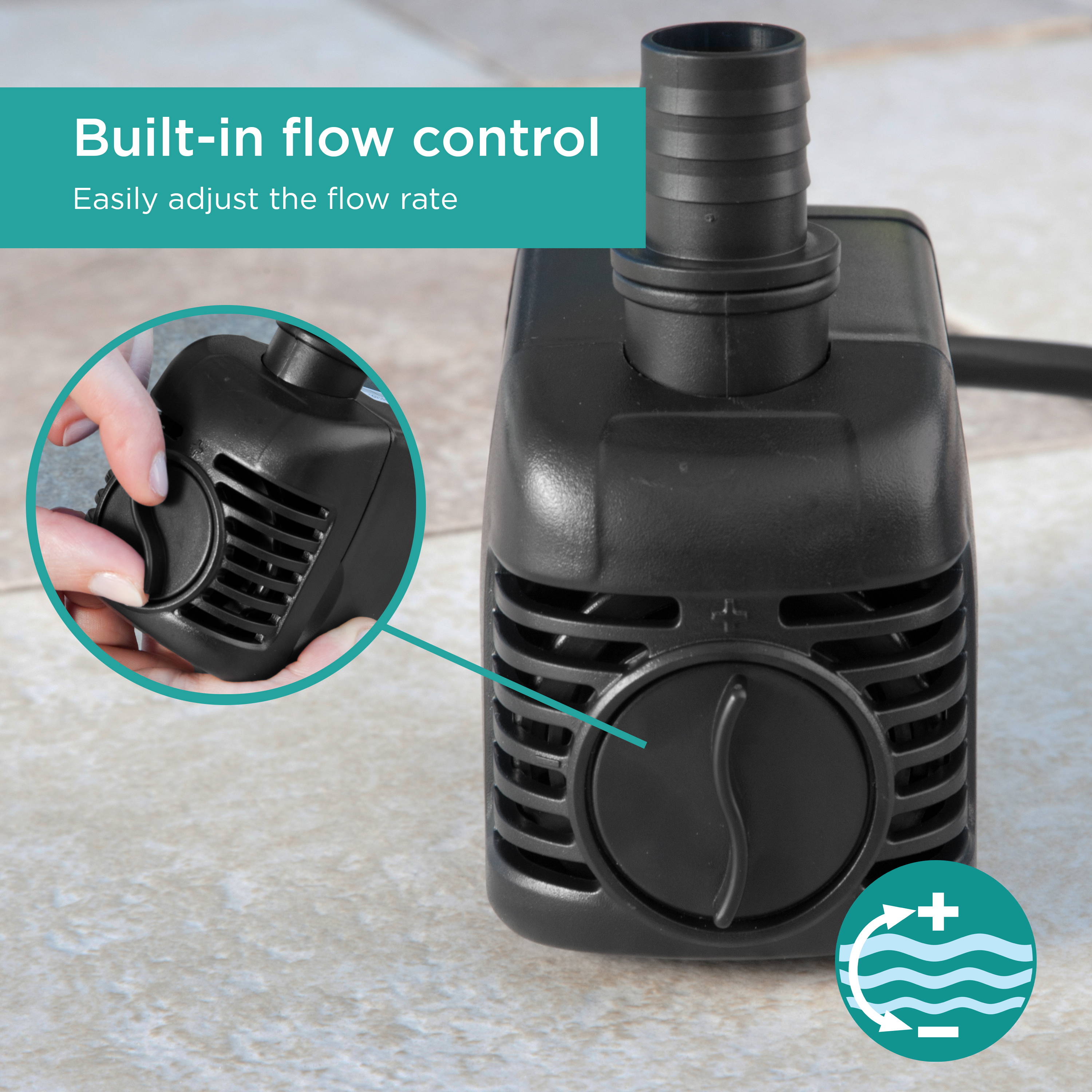 totalpond fountain pump built-in flow control