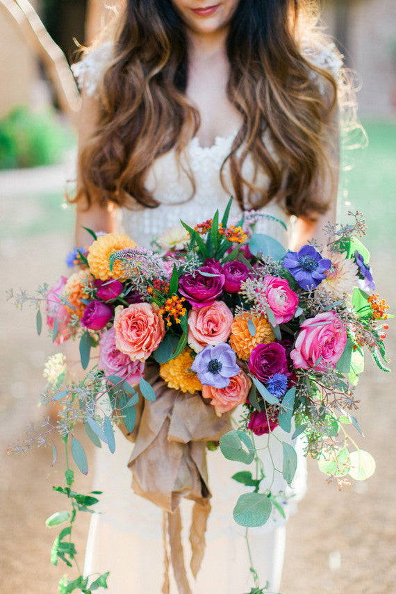Boho Bridal bouquet with Very Peri