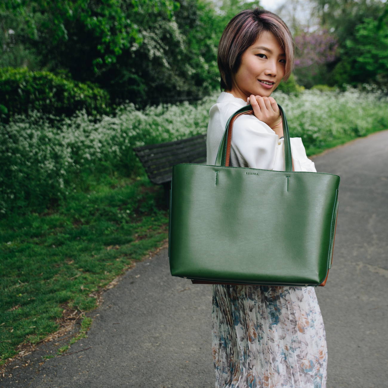 LUXTRA vegan leather tote bags