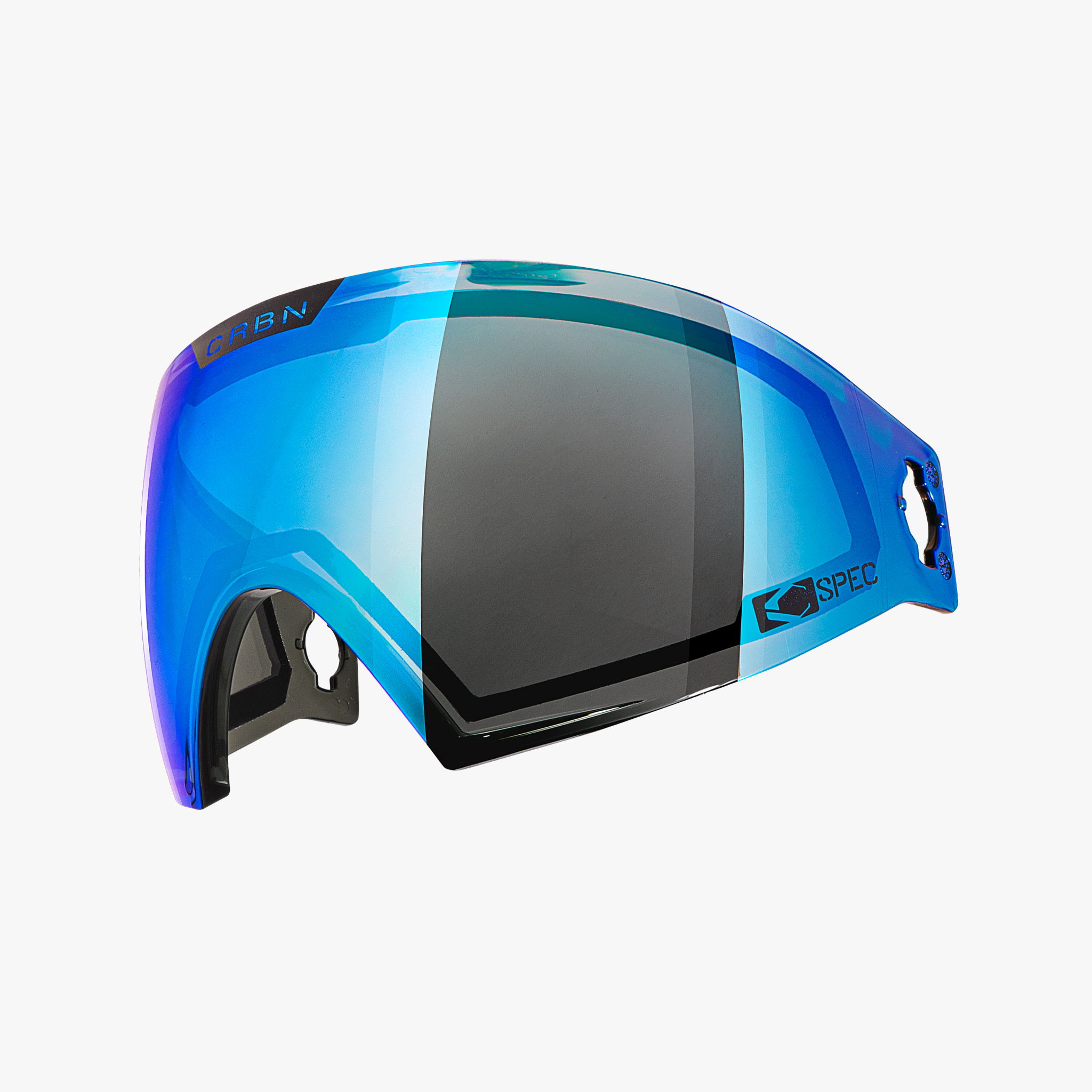 Blue visor with a sleek design and tinted lens.