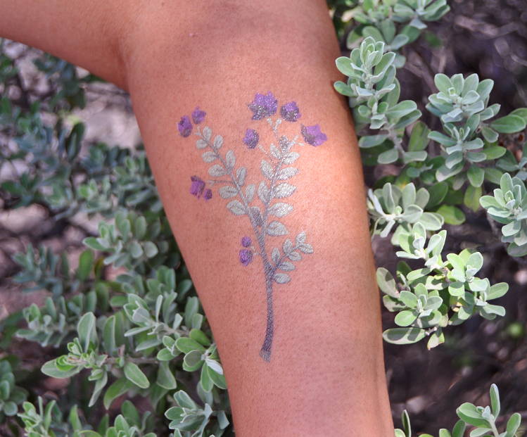 flower custom temporary tattoo
