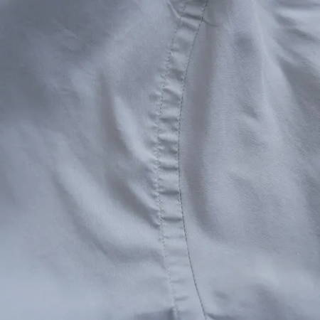 A flat fell seam used on a tailored shirt