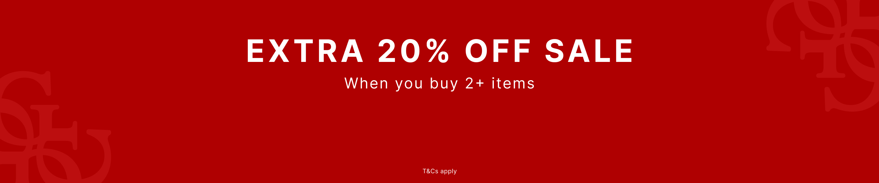 Extra 20% off sale when you buy 2 sale items