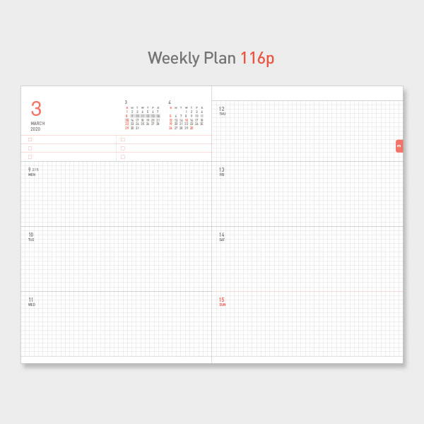 Weekly plan - PAPERIAN 2020 I am doing what I love dated weekly planner