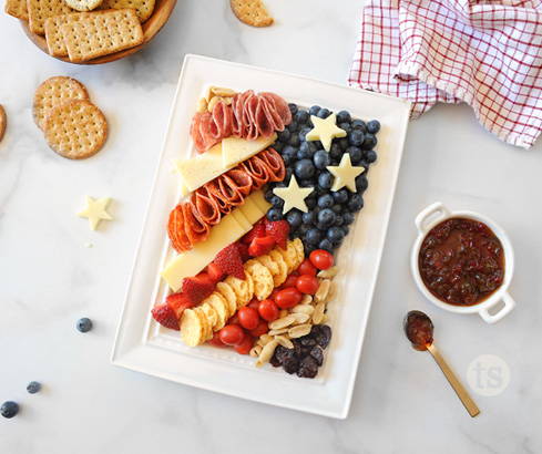 flag-inspired charcuterie