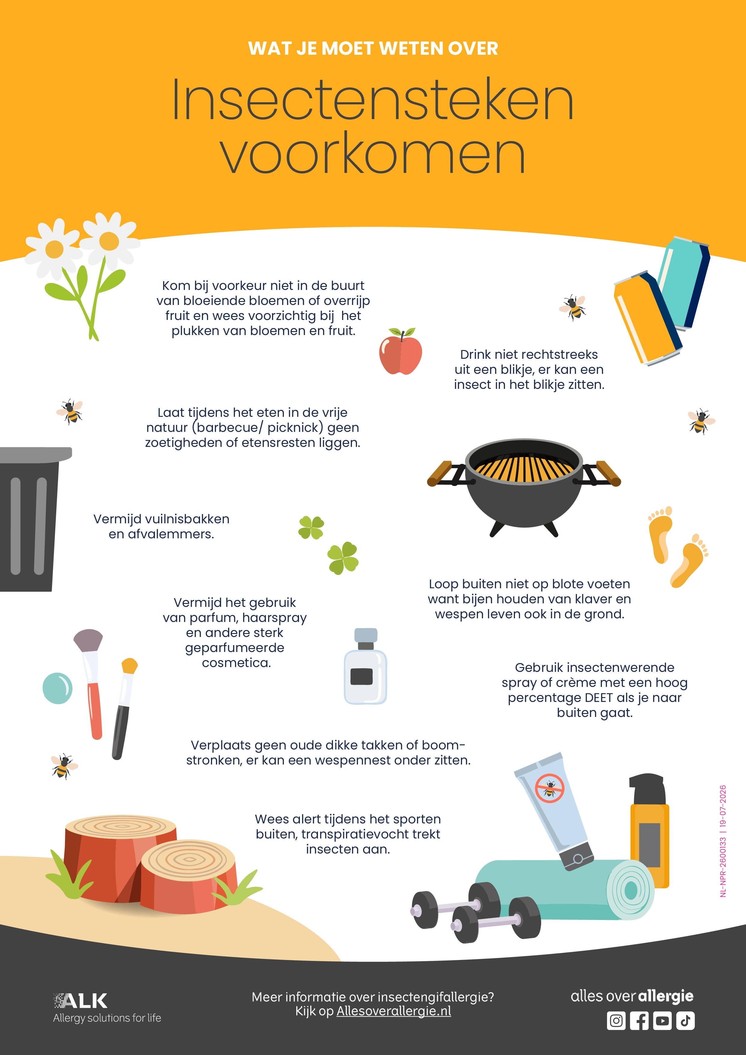 Infographic about preventing insect bites with tips and illustrations.