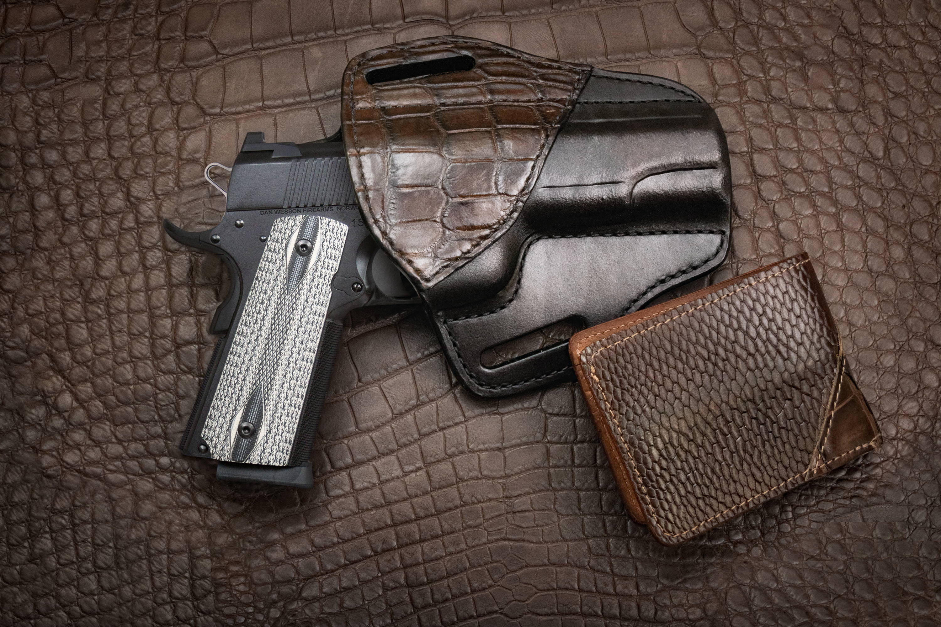 Details about   Leather Shoulder Gun Holster LH RH For Dan Wesson 1911 3" 