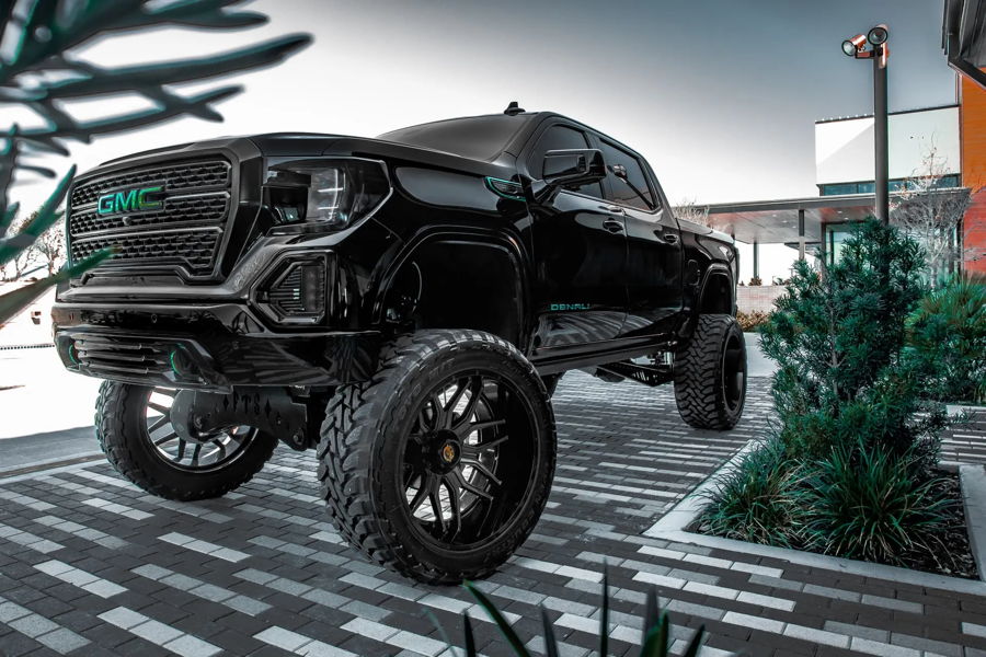 Micheal's 2019 GMC Sierra Denali with Conductor's Special 244K Spare Tire Delete horn kit overview photo 1