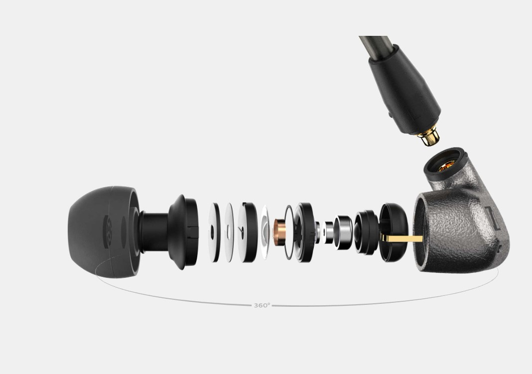 Exploded view of Sennheiser IE 600 driver 