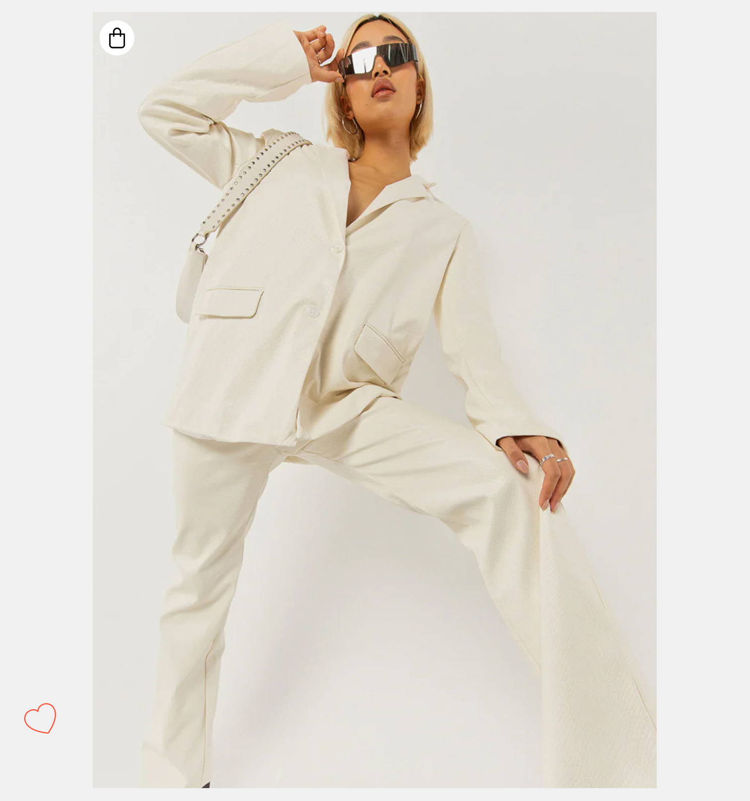 To The Beat Pants - Ivory Snakeskin