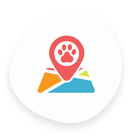 Marked locations with instant alert for pets using Pawnec
