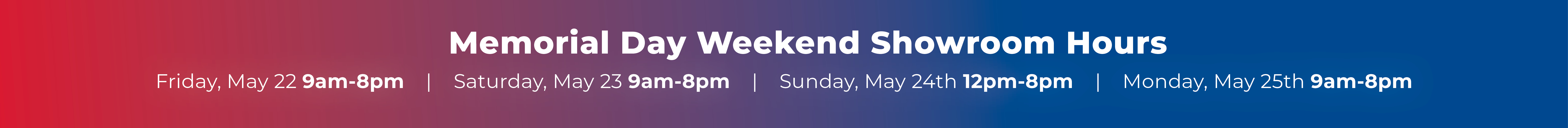 National Day Weekend Recreation Hours schedule with dates and times.