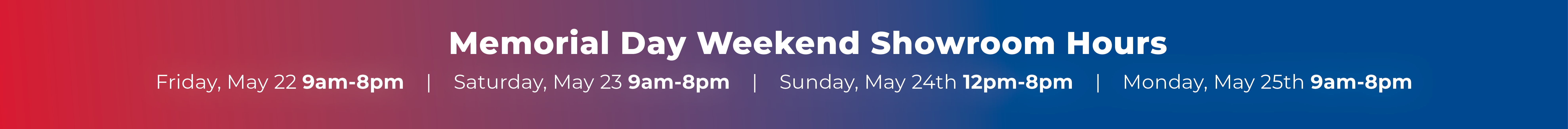 National Day Weekend Recreation Hours schedule with dates and times.