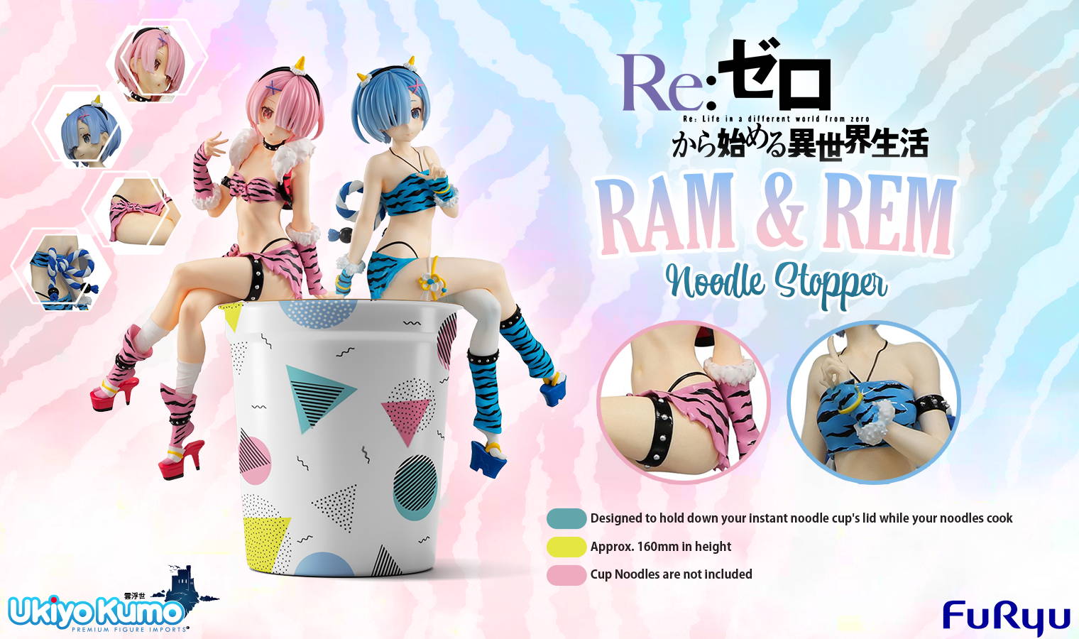 Re:Zero Noodle Stopper Demon Costume Rem & Ram Prize Figure