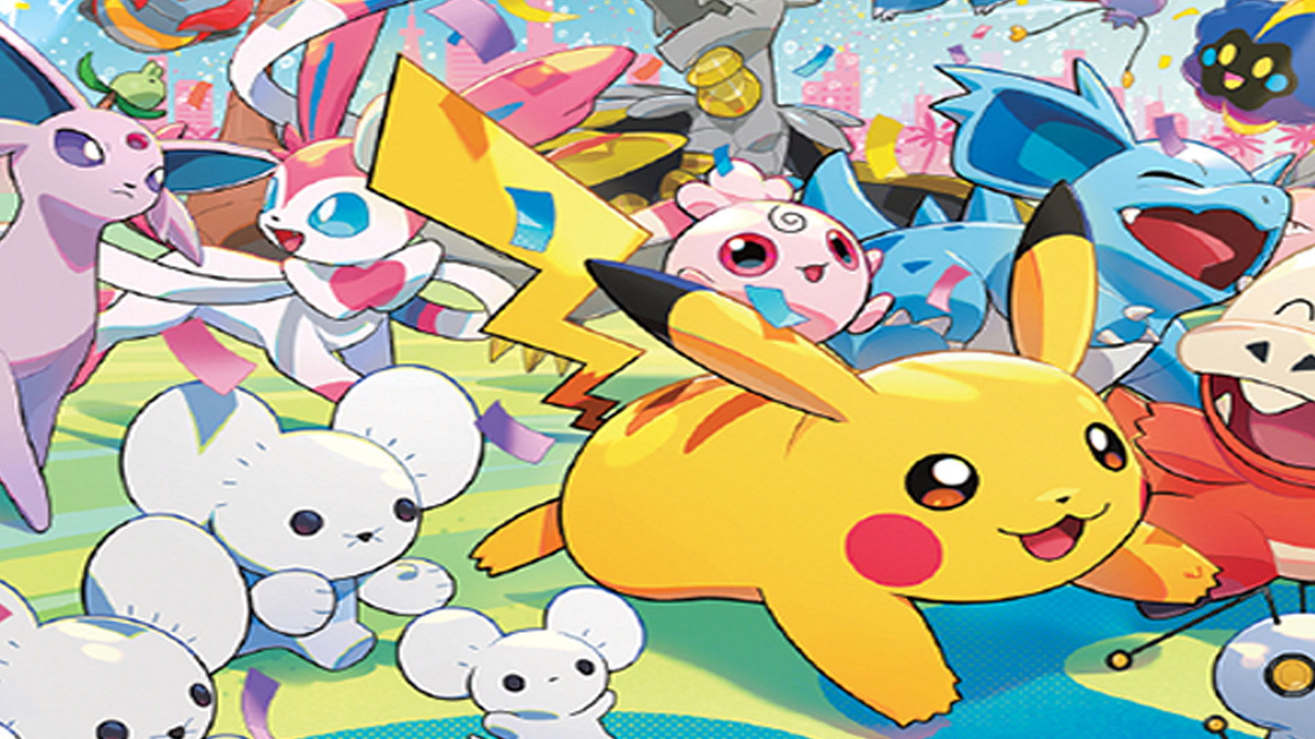 The artwork from the SIR Pikachu EX from the Pokémon TCG's 30th Celebration set.