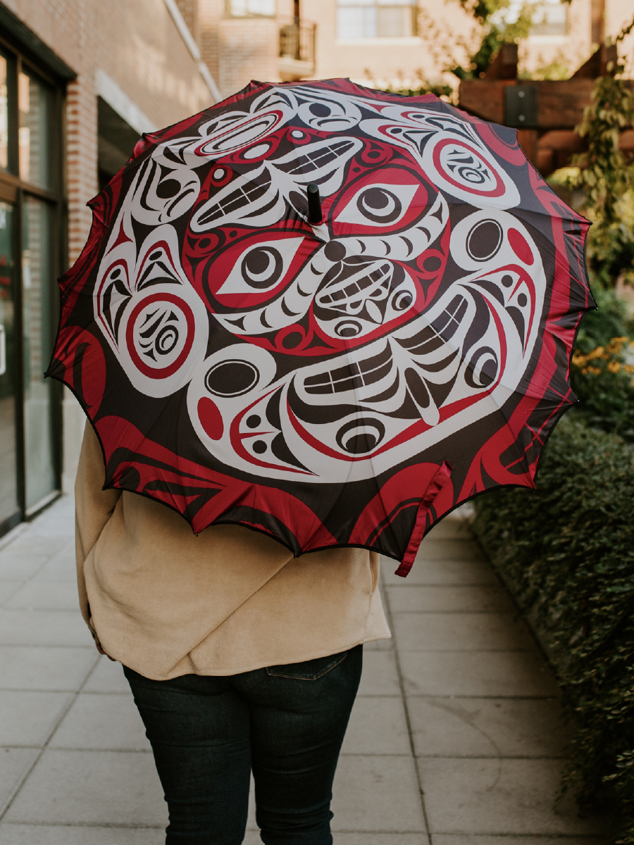 Thunderbird Moon Umbrella by Joe Wilson-Sxwaset, Coast Salish