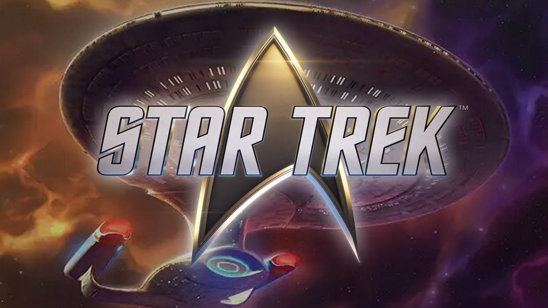 The Star Trek MTG Logo and an image of the Starship Enterprise