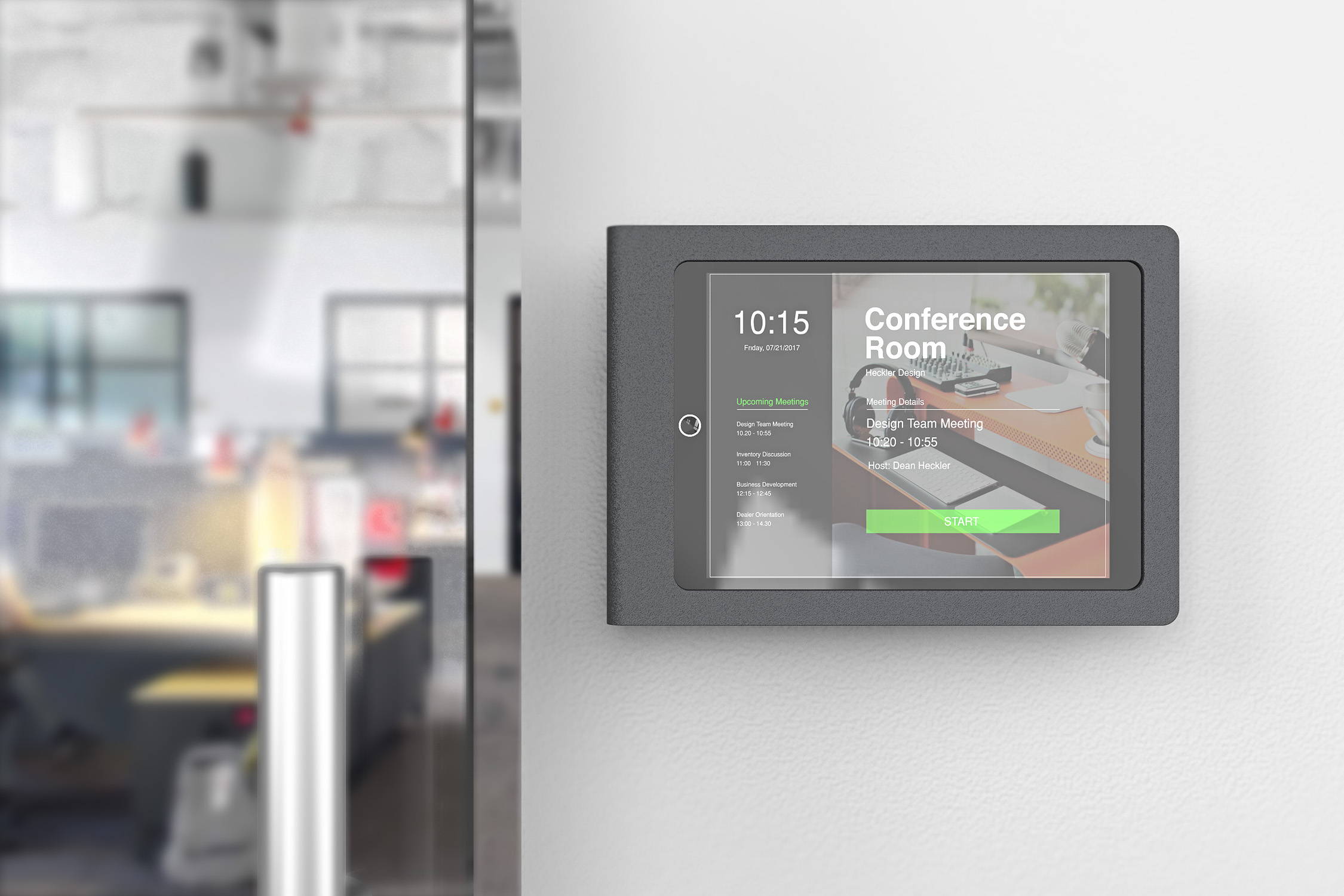 Heckler H605 Room Scheduler Multi Mount Designed for iPad 10.2-in (Black Grey)