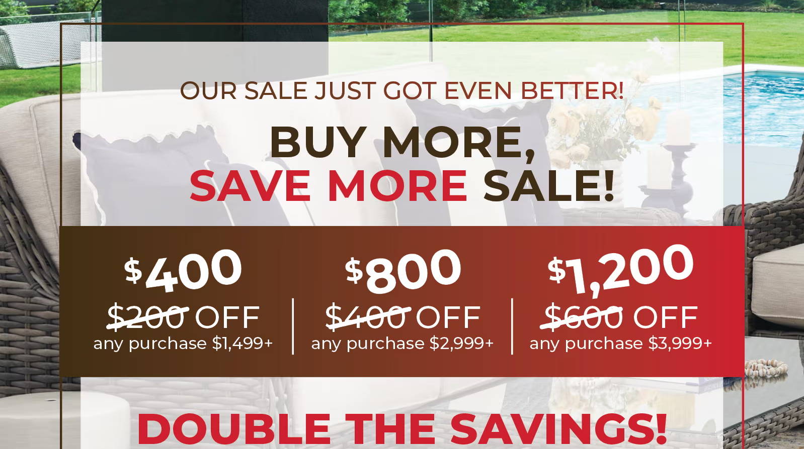 Promotion for a sale with discounts on purchases ending soon.
