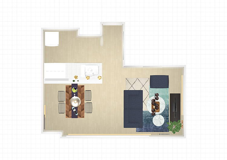 Family natural style floor plan
