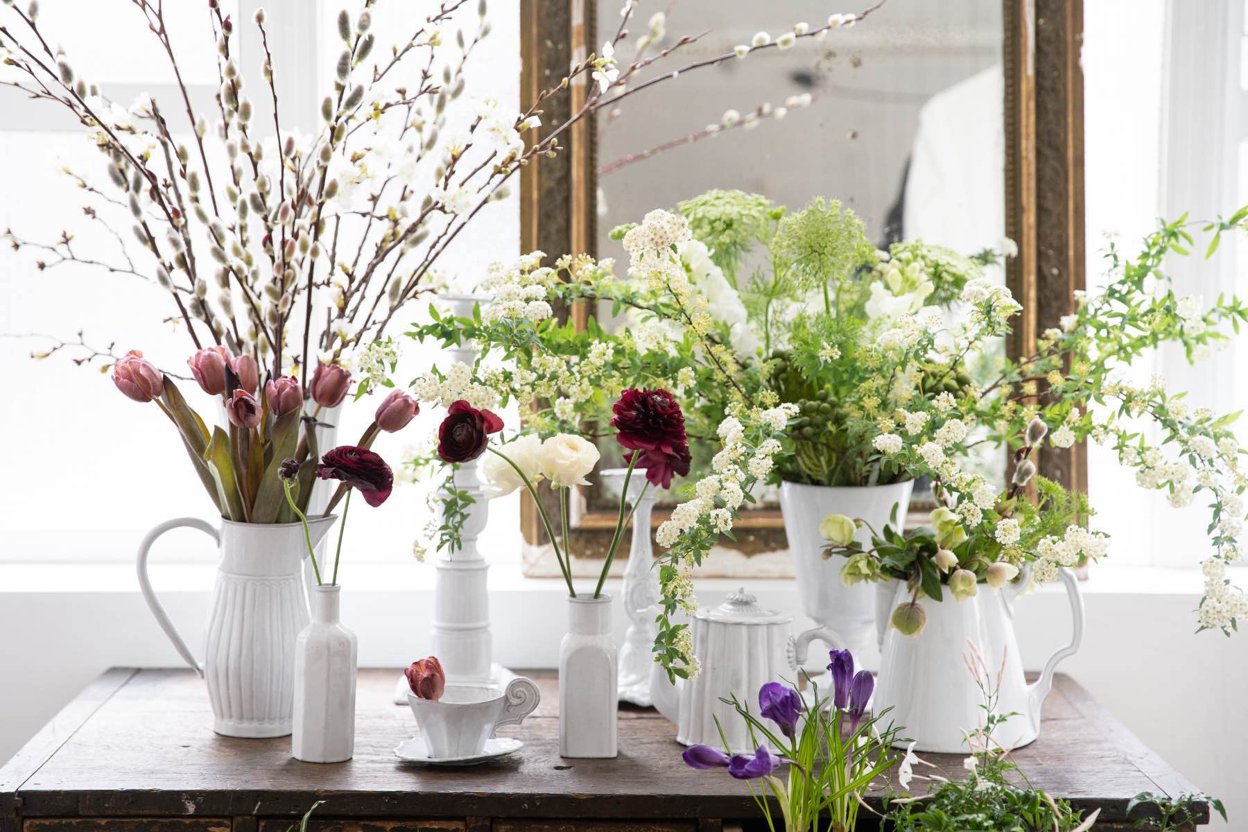 Astier de Villatte Louis XV/ミディアムピッチャー|フラワー Astier de Villatte Louis XV/ミディアムピッチャー|フラワー
