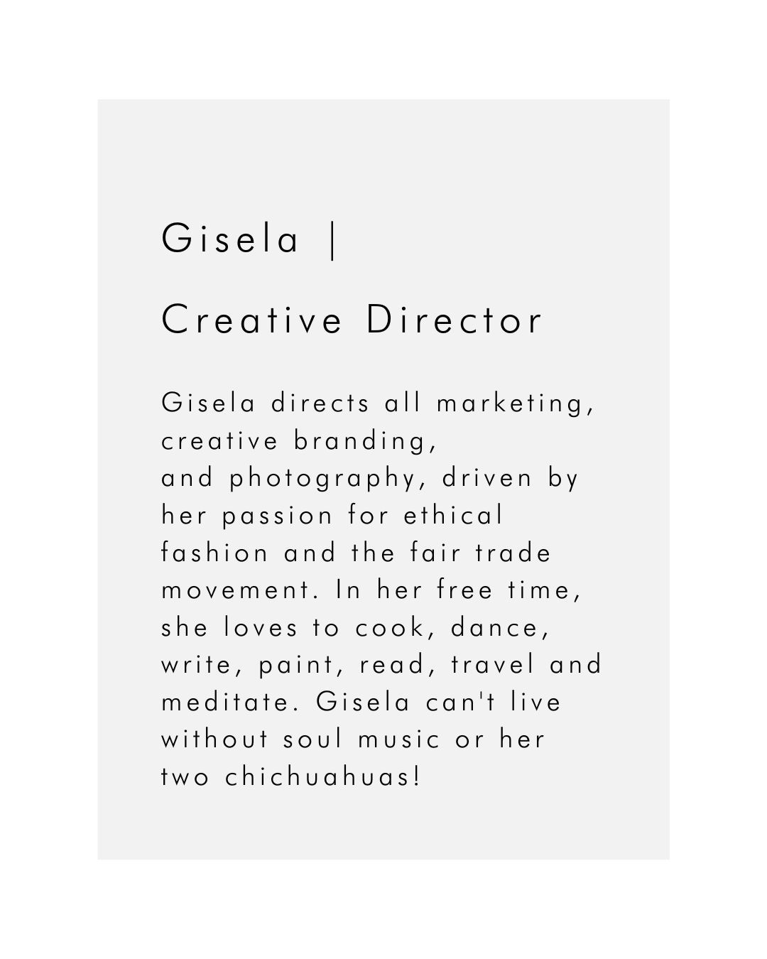 Gisela Sejpal Creative Director of MZ Made