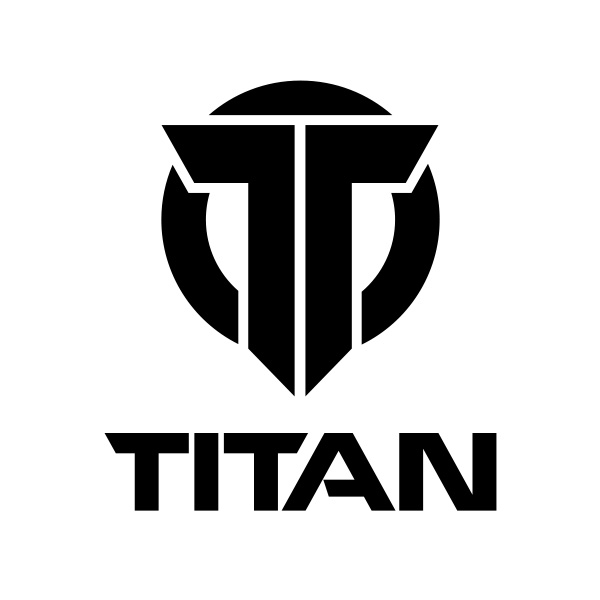  A photo of the logo of Titan with stylised 